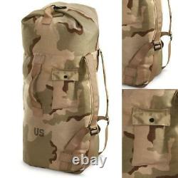 US ARMY DESERT CAMO DUFFEL BAG BACKPACK Military Surplus 36 2 Strap Transport