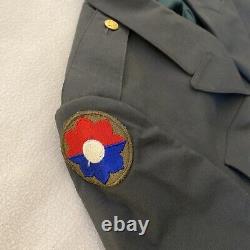 US ARMY GREEN MEN'S Small MILITARY SERVICE DRESS UNIFORM COAT & 4 Pants (JL-180)