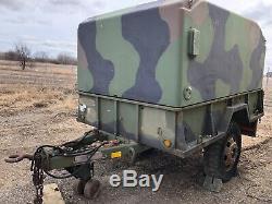 US ARMY M105A2 USMC Military 1-1/2 Ton Cargo Trailer with shelter HMMWV