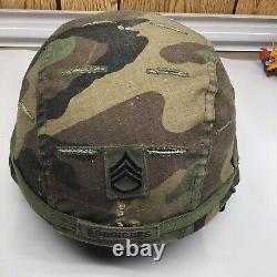 US ARMY MSA NSN 8470-01-506 6369 ACH Combat Helmet Military Surplus Med NAME SGT