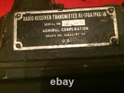 US ARMY RADIO RT-176 A/PRC-10 Military Receiver Transmitter Vietnam Era 1962