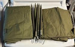 US ARMY SHELTER Pup Tent Complete with Poles 1945 Rainbow Garment Co. KOREAN WAR