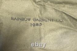 US ARMY SHELTER Pup Tent Complete with Poles 1945 Rainbow Garment Co. KOREAN WAR