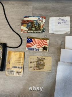 US Army Black Duffle Bag Fort Benning 1999 Recruit Gear Lot Military Ephemera