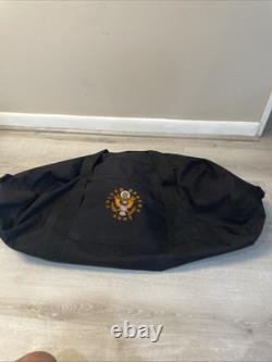US Army Black Duffle Bag Fort Benning 1999 Recruit Gear Lot Military Ephemera