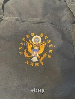 US Army Black Duffle Bag Fort Benning 1999 Recruit Gear Lot Military Ephemera