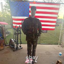 US Army Camouflage Military BDU Uniform Set Jacket & Pants with patrol cap