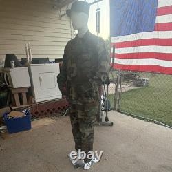 US Army Camouflage Military BDU Uniform Set Jacket & Pants with patrol cap