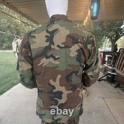 US Army Camouflage Military BDU Uniform Set Jacket & Pants with patrol cap