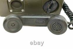 US Army Field Telephone Set TA-312/PT +Case Vintage Military Radio Phone Vietnam