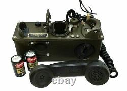 US Army Field Telephone Set TA-312/PT +Case Vintage Military Radio Phone Vietnam