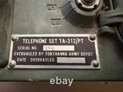 US Army Field Telephone Set TA-312/PT Vintage Military Radio Phone