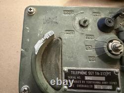 US Army Field Telephone Set TA-312/PT Vintage Military Radio Phone