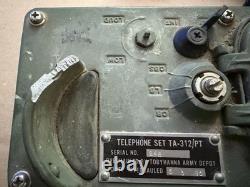 US Army Field Telephone Set TA-312/PT Vintage Military Radio Phone