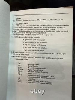 US Army Field Telephone Set TA-848 Military Radio Phone + carry Bag