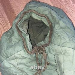 US Army Intermediate Cold Weather Sleeping Bag withHood Military Surplus Mummy Bag