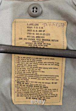 US Army Issue ACU Digital Cold Weather Field M65 Combat Jacket Size XL Long XLL