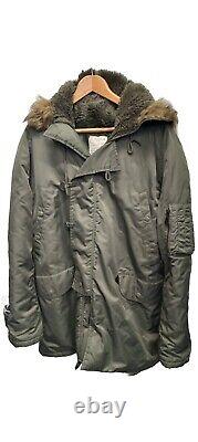 US Army Military Extreme Cold Weather N-3B Parka Large 42-44 Excellent Con