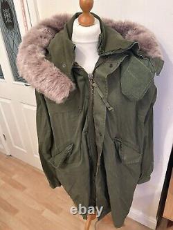 US Army Military Extreme Cold Weather Parka Jacket Coat Winter Large No Liner