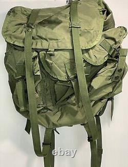 US Army Military Field Pack Ruck Combat ALICE Medium LC-2 Backpack OD Green NWOT