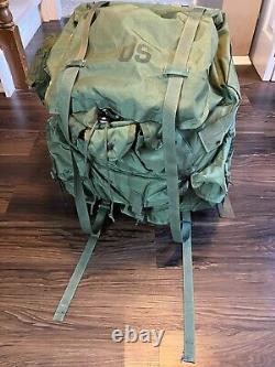 US Army Military LC-1 Combat Field Pack Alice Backpack With Frame LG Large CLEAN