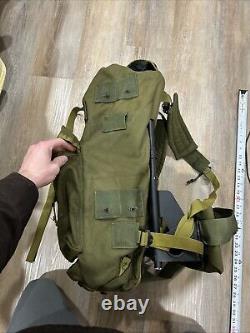 US Army Military LC-1 Large Combat Field Pack Alice Backpack WITH FRAME! VTG