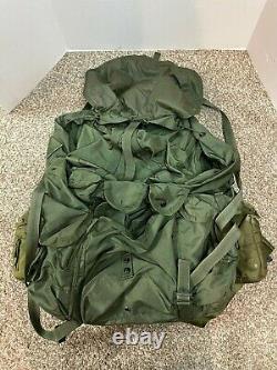 US Army Military Large LC-1 Field Pack withFrame Green with3 Canteens & Canvas Bag