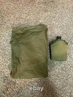 US Army Military Large LC-1 Field Pack withFrame Green with3 Canteens & Canvas Bag