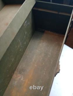 US Army Military M6 Steel Chest Lockable Duplex Tool Box no key sold as is VA
