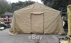 US Army Military Tent Tan Base-X 307 Shelter System HUGE 18x35 FAST 5 min set-up