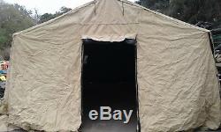 US Army Military Tent Tan Base-X 307 Shelter System HUGE 18x35 FAST 5 min set-up