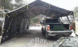 US Army Military Tent Tan Base-X 307 Shelter System HUGE 18x35 FAST 5 min set-up