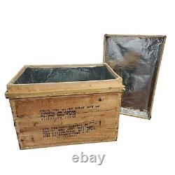 US Army Military Wooden Shipping Crate Japan 1965 with Lid Chest