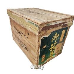 US Army Military Wooden Shipping Crate Japan 1965 with Lid Chest