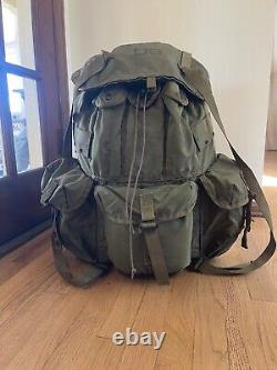 US Army USGI Military Alice LC-1 Large OD Green Combat Field Pack With Metal Frame