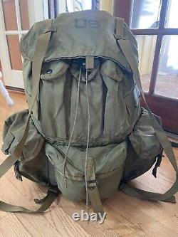 US Army USGI Military Alice LC-1 Large OD Green Combat Field Pack With Metal Frame