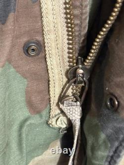 US Army Woodland Camouflage Field Jacket Military with Original Patches