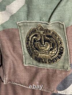 US Army Woodland Camouflage Field Jacket Military with Original Patches