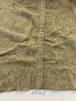 US Army Wool Blanket Military Vintage 60x72 Olive Drab Heavy Surplus Piecemeal
