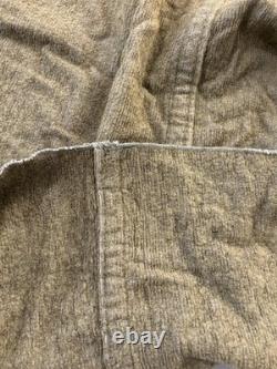 US Army Wool Blanket Military Vintage 60x72 Olive Drab Heavy Surplus Piecemeal