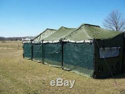 US MILITARY 18x36 MGPTS TENT WITH VESTIBULE DOOR HUNTING CAMPING SURPLUS -ARMY