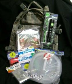 US MILITARY ACU Assualt Backpack USMC Army Bag Led Water Jug Tent Survival Kit