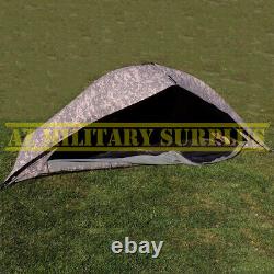 US MILITARY ONE MAN TENT IMPROVED COMBAT SHELTER WithPOLES, STAKES & POUCH GOOD