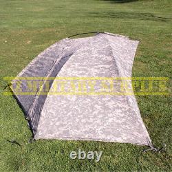 US MILITARY ONE MAN TENT IMPROVED COMBAT SHELTER wPOLES STAKES POUCHES EXCELLENT