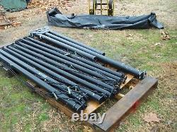 US MILITARY SURPLUS 18x18 MGPTS -POLE SET ONLY. NO TENT- HUNTING CAMPING ARMY