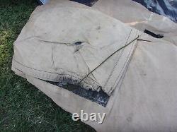 US MILITARY SURPLUS 18x18 MGPTS TENT ARMY- TENT IS MORE USED TAN -SOME DAMAGE