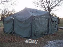US MILITARY SURPLUS 18x18 MGPTS TENT HUNTING CAMPING ARMY TRUCK TRAILER