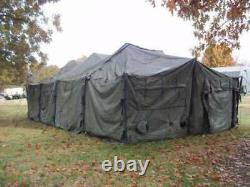 US MILITARY SURPLUS 18x36 MGPTS TENT CAMPING HUNTING -DIRTY STAINED -US ARMY