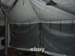 US MILITARY SURPLUS 18x36 MGPTS TENT CAMPING HUNTING -DIRTY STAINED -US ARMY