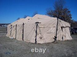 US MILITARY SURPLUS 18x36 MGPTS TENT HUNTER SPECIAL FAIR CONDITION STAINED ARMY